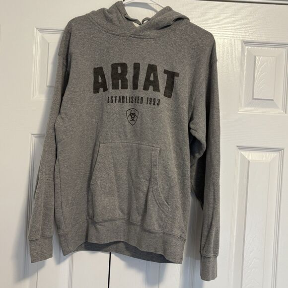 Ariat Pullover Fleece Hoodie Size Small Gray - Picture 1 of 5